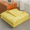 Odot Trapunta Estiva per Letto Singolo Matrimoniale Una Piazza e Mezza, 2,5 Tog Trapunta Leggera Primaverile Piumino Estivo Coperta Trapuntatura Traspirante & Morbido (Giallo,180 * 200cm)