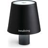 Innoliving Lampada LED Bottiglia Ricaricabile in 4 Ore, da Tavolo, Senza fili Touch e Dimmerabile, interni ed esterni, luce naturale 4000K, fredda 6000K, calda 3000K, bianca e nera (Nero)