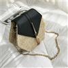 Esagono Paglia Borsa Borsa Donna Rattan Borsa Spiaggia Spalla Borse Tracolla