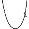 PROSTEEL Collana Uomo Donna Catena Grano Catena Ricambio per Pendente, Larga 3 mm, 55CM Lunghezza, Acciaio Inossidabile, Nero (Confezione Regalo)
