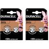 BVBA Duracel Batterie a bottone al litio CR2032 da 3 V, MAS 50 Extra Life, 2 confezioni x2 Duracel