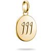 Thomas Sabo Charm Club Connect CC1248-414-14 - Ciondolo con numero di angeli 111 con pietre placcato oro 18 carati, in argento 925 riciclato