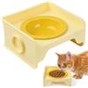 QINGZY Ciotole per Gatti Rialzate, Porta Ciotola Ceramica Gatto con Staffa, Ciotola Cibo Cani, Ciotola Acqua e Cibo Cane Ceramica per Cani Piccoli, Gattini, Cuccioli