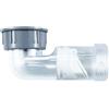 Advokingtap 2 adattatori per tubo di scarico del lavandino anti-odore con materiale PP e design grigio trasparente per bagni, cucine, lavandini, vasche da bagno e docce