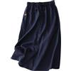 FGVFCS Gonne in lino di cotone da donna gonne da spiaggia estive una linea fluida casual con coulisse a vita alta button down midi con tasche spacco abiti casual eleganti abito lungo linea ad A