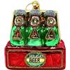 Dekohelden24 Lauschaer - Palline per albero di Natale Lauscha, sfera per albero di Natale, ornamento in vetro, confezione da 6 birre colorate in Lauscha, lunghezza 8 x 4 x 10 cm (lunghezza x larghezza