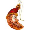 Dekohelden24 Lauschaer - Palline per albero di Natale Lauscha, palline di vetro, palline per albero di Natale, decorazioni in vetro, Babbo Natale in rosso e oro, in Lauscha, 8 x 3 x 9 cm (lunghezza x