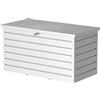 Duramax Palladio Metal Cuscino Box & Panchina 2.0, 1043 L, con Cilindro Idraulico a Gas e Manico chiudibile, Argento