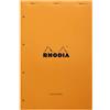 RHODIA 119700C - Bloc-Notes a punto metallico N°119 Audit Orange - A4+ 21 x 31,8 cm- prestampato multicolonne - 80 fogli staccabili foratura a 4 buchi - Carta gialla 80g/m² - carta trattata - Confezione da 5 blocchi