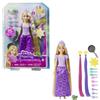 Mattel Disney Princess - Rapunzel Chioma Magica, bambola con extension capelli cambia-colore e accessori per lo styling, Giocattolo per Bambini 3+ Anni, HLW18