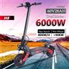 Scooter Lightning Knight H8 6000W, scooter elettrico 50MPH 49/56 miglia 60V 28Ah per adulti, scooter elettrico a doppia sospensione con pneumatici da 11" - 6000W Dual Motor 60V 28Ah