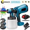 TKKEACE 1000ML Cordless Pistola A Spruzzo Elettrica Portatile Spruzzatore di Vernice Per Uso Domestico Auto Mobili Rivestimento In Acciaio Aerografo Per Makita 18V Batteria - 1PCS Battery