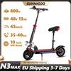 SUNNIGOO Scooter elettrico per adulti Motore da 800 W 45 km/h 50 km Scooter da pendolarismo a lungo raggio 10 "Pneumatico per tutti i terreni Doppio frenatura pieghevole EScoote - N3MAX 48V 13AH