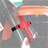 Runfarr Supporto Forcella Moto,Trasporto Protezione Forcelle Moto,Supporto Sospensione Blocca Forcelle Moto per Pit Dirt Bike Motocross Supermoto Enduro-Rosso