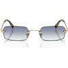 Miu Miu Occhiali da Sole MUB50S ZVN80O Oro Pallido/Trasparente Sfumato Azzurro Donna