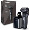Panasonic Series 800 ES-LV97 - Rasoio a umido e secco, 5 testine con motore lineare, con stazione di pulizia e ricarica, colore: Nero