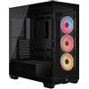 CORSAIR 3500X LX-R RGB iCUE LINK Case PC Mid-Tower Panoramico - 3 Ventole LX120-R RGB Preinstallate, Include Hub di Sistema iCUE LINK, Fino a 10 Ventole da 120mm - Nero