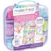Make It Real 2901714 - Set di gioielli glamour fai da te con oltre 1400 pezzi, in pratica scatola per assortiti, bracciali fai da te per bambini