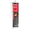 Fischer Sigillante Refrattario SR Nero, Fino a 1200° (1500° Picco), Resistente alle Alte Temperature e al Calore, per Giunti all'Interno di Caminetti, Barbecue, Stufe, Forni, Caldaie, 544448