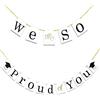 Eterspr Striscione e Ghirlande di Laurea 'We Are So Proud of You' - Decorazione per Cerimonia e Festa di Laurea in Famiglia