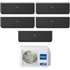 Haier - Climatizzatore penta split Haier Expert Black Wifi 7000+7000+7000+7000+12000 Btu inverter R32 A++ 5U90S2SS5FA