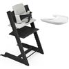 Stokke - Sedia Tripp Trapp in Rovere + Baby Set + Vassoio + Cuscino