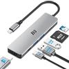 B3 BIGTHREE USB-C Hub 6-in-1 Multi-Port Adapter with 4K@60Hz HDMI, 100W PD, 2 USB-A Data Ports, and SD/TF Card Reader - Aluminum Type-C Hub for MacBook Air/Pro M1/M2, iPhone 17 Pro Max, Surface Go, XPS, iPad