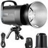 NEEWER S101-400W PRO Flash Luce Stroboscopica con Trigger 2.4G Lampada Pilota 150W, 400W GN65 5600K Riflettore Bowens Mount Modalità S1/S2 Ventola Silenziosa Compatibile con QPRO per Fotografia Studio