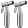 Mudder Set di 2 testine spray per bidet a mano in acciaio inox per bagno e pulizia di cucina e servizi igienici