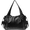 Yestree Borsa a mano da donna, in morbida pelle, grande borsa shopper in tinta unita, stile vintage, marrone, borsa da lavoro per scuola, viaggi
