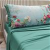PETTI Artigiani Italiani - Lenzuola in Cotone con Federe in Stampa Digitale, Lenzuolo Singolo, Completo Letto Fantasia 345 Ottanio, 100% Made in Italy