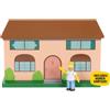 Jakks Pacific Playset Casa Diorama Soggiorno Pacific dei Simpson Jakks, con licenza ufficiale, include mini statuetta di Homer da 6 cm e accessori, divertenti funzioni interattive, regalo per bambini