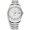 RollsTimi Orologio automatico da uomo, calibro NH35A, cassa in acciaio inossidabile da 40 mm, impermeabile, lancette e indicazione giornaliera luminose (RT-7930 Bianco A)