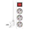 ELRO ES103S-W Ciabatta con 3 prese e interruttore e cavo da 1,5 m - Protezione bambini - Spina Schuko - max. 3680 W - Certificato TÜV - bianco