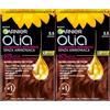 Garnier Olia Tinta Capelli Permanente Senza Ammoniaca Colorazione con Oli di Fiori di Origine Naturale ad Azione Illuminante e Nutriente Colore 5.5 Mogano - 2 Confezioni