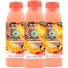Garnier Fructis Hair Food Ananas Shampoo Lunghezze Luminose per Capelli Lunghi e Spenti Azione Districante Deterge Nutre Idrata - 3 flaconi da 350 ml