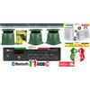 Skytec IMPIANTO AUDIO DA GIARDINO ESTERNO TENUTA STAGNA IPX5 AMPLIFICATORE + 4+ 2 CASSE