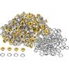QUARKZMAN 300 Set Kit Occhielli in Metallo 4,5mm 3/16 Foro Occhielli per Teloni Piccolo Occhiello con Rondelle per Scarpe Vestiti Cintura Etichetta Borsa Tessuto Pelle Progetto, Giallo