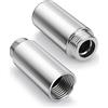 cobee Tubo di prolunga per soffione doccia, 2 pezzi in acciaio inox, braccio di prolunga per doccia dritto, tubo extra per soffione fisso (6 x 2,5 cm)