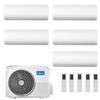 Midea Condizionatore Climatizzatore Midea Penta Split Inverter R-32 Xtreme Pro Green 9000+9000+9000+9000+18000 BTU Con M5OE-42HFN8-Q Wi-Fi Incluso