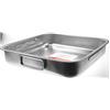 Steel Pan Teglia Tegame Lasagnera Pizza Focaccia in Acciaio Inox 32X32Cm Antiaderente