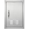 VEVOR Porta di Accesso al Barbecue, Porta Singola per Cucina da Esterno 35,6x50,8x4,6 cm, Porta ad Incasso in Acciaio Inossidabile, con Maniglie e Prese d'Aerazione, per Isola Barbecue