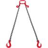 VEVOR Imbracatura a catena di sollevamento a 2 bracci con ganci e regolatori, 10 mm x 180 cm, Capacità carico 5000 kg, Grado 80 per carrello elevatore, Paranco a motore, Banchina, Cantiere, Fabbrica