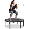 VEVOR Mini Trampolino Pieghevole Fitness 934 mm Trampolino Elastico, Capacità di Peso 100 kg Trampolino da Fitness, Trampolino da Giardino per Adulti per Allenamento in Interni/Giardino, Nero e Verde