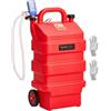 VEVOR Serbatoio di Carburante Portatile da 60,56 L Contenitore di Benzina, Pompa di Trasferimento del Carburante Elettrica 12 V CC 11,36 L/min Tubo di Mandata da 1,21 m per Diesel Benzina, Rosso