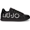 LIU-JO Ginny 01 Sneaker In Ecopelle Nero Argento - Donna - Nero Argento