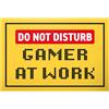 DankeDir! Gamer at Work - Cartello in plastica - 30 x 20 cm - Regalo di compleanno per ragazzi adolescenti giocatori - idea regalo per la sala giochi, decorazione per la porta, la camera degli