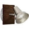 Eglo Leuchten my light Spot faretto singolo Filipina1 vintage acciao satinato e legno wenge' 1XGU10 95646/20