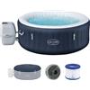 Bestway 6001C Idromassaggio a risparmio energetico Lay-Z-Spa Miami AirJet, 2-4 persone, blu