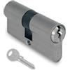 AMIG - Cilindro per Serrature - Misura: 60 mm (30-30) - Níquel mate - 6 Perni - Sistema Anti-gancio e Anti-bumping - Perni Anti-perforazione - Include 3 Chiavi - Vite di Fissaggio da 65 mm